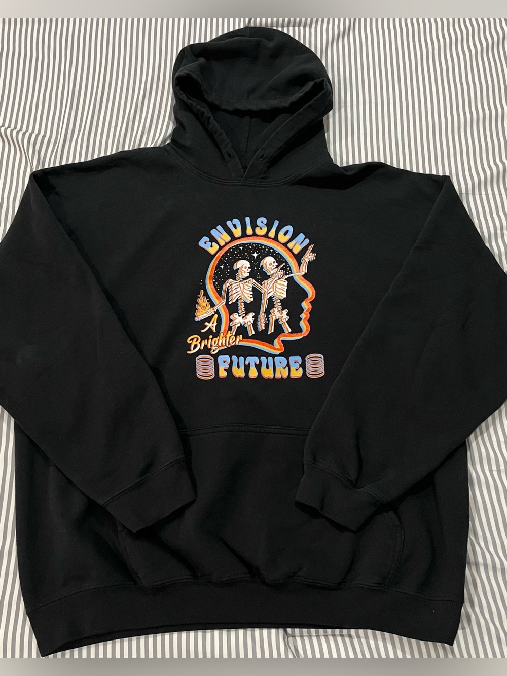 Black 'Envision A Brighter Future' Graphic Hoodie